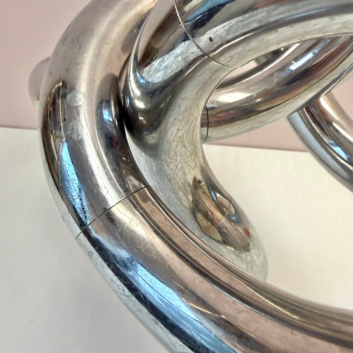 Vintage 1982 Chrome "Tangle" Sculpture by Richard X Zawitz