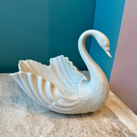 Vintage Porcelain Lenox Swan Catchall/Planter