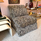 Vintage Velvet Tiger Slipper Chair