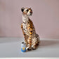 Vintage Large Italian Porcelain Cheetah Statue