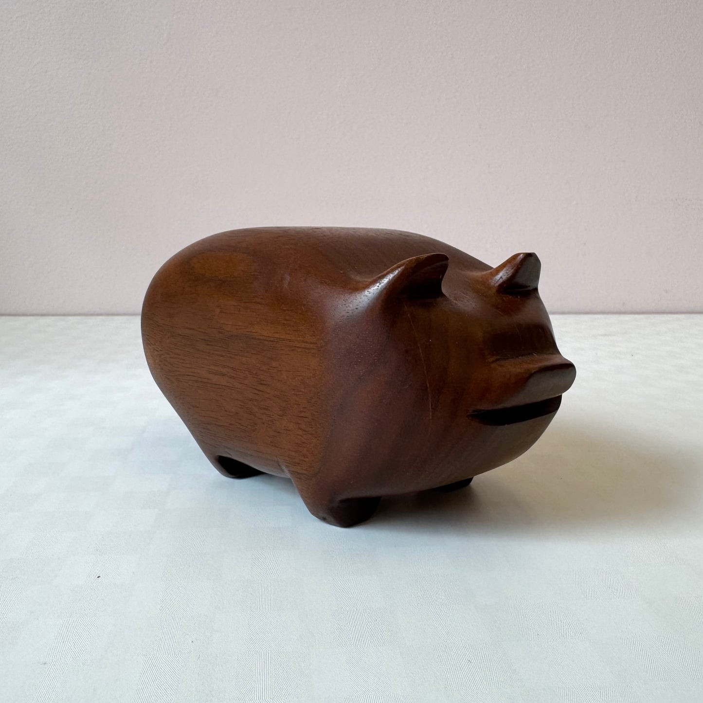 Vintage Wooden Pig Stash Box