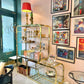 1980's DIA Brass and Glass Sliding Etagere