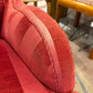 Vintage Raspberry Red Regency Style Striped Lounge Armchair by Lexington Furniture /item
