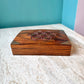 Vintage Rosewood and Brass Inlay Playing Card Box