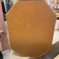 Vintage Faux Snakeskin and Brass Octagonal Bullnose Mirror