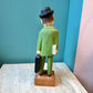 Vintage Hand Carved Wooden Salesman Statue