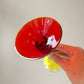 Pair of Postmodern Memphis Style Glass Candle Holders 6"