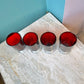 Vintage Set of 4 Luminarc France Ruby Red Glasses