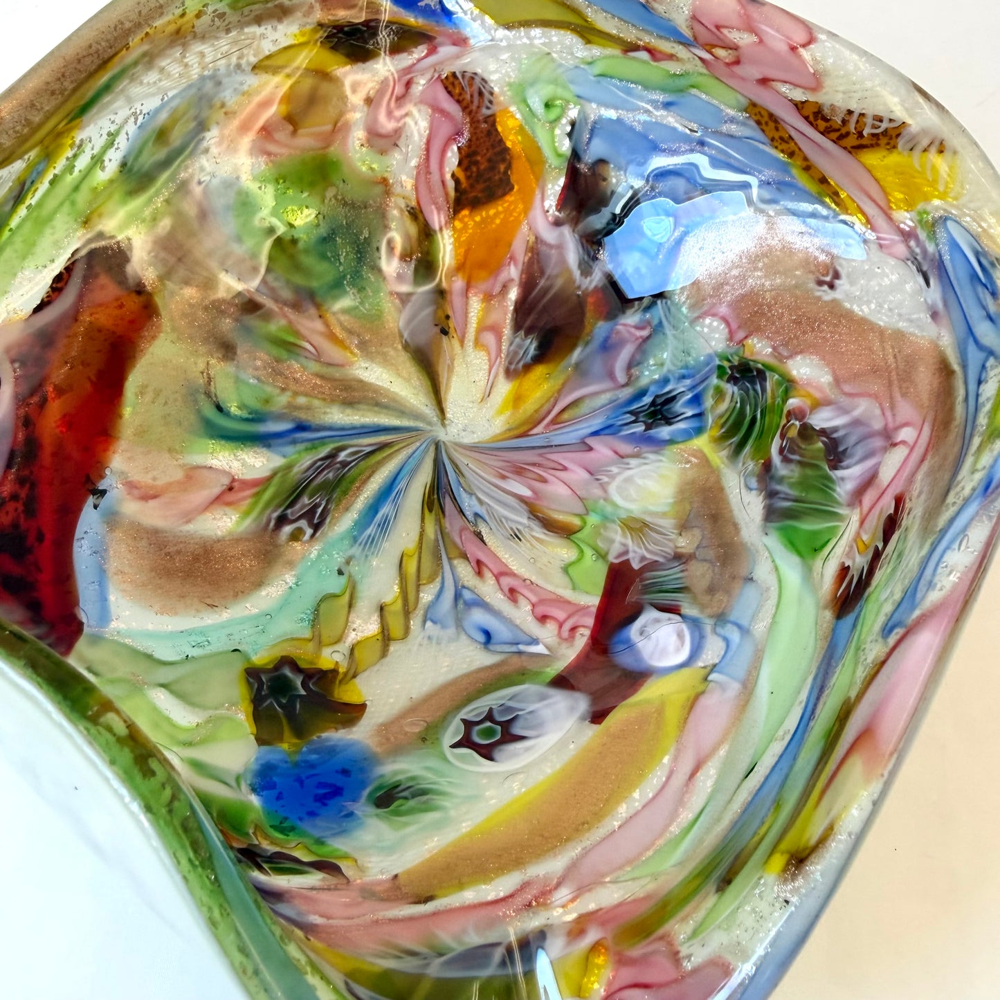 Vintage Murano Glass Tutti Frutti Catchall Bowl