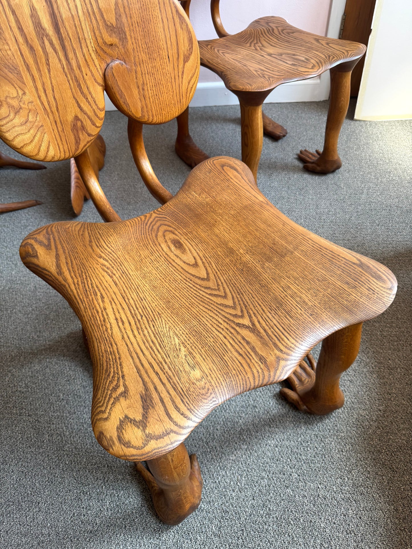Pair of 1980 Andrew Willner Figure Chairs/Signed and Dated