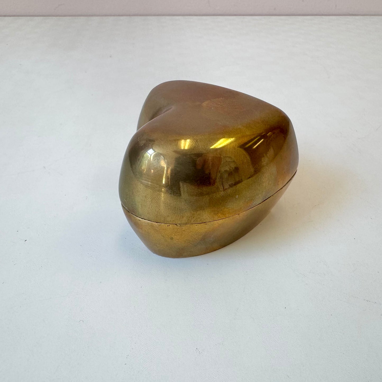 Vintage Brass Heart Box