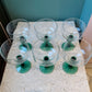 Set of 6 Vintage Libbey Glass Cactus Margarita Glasses