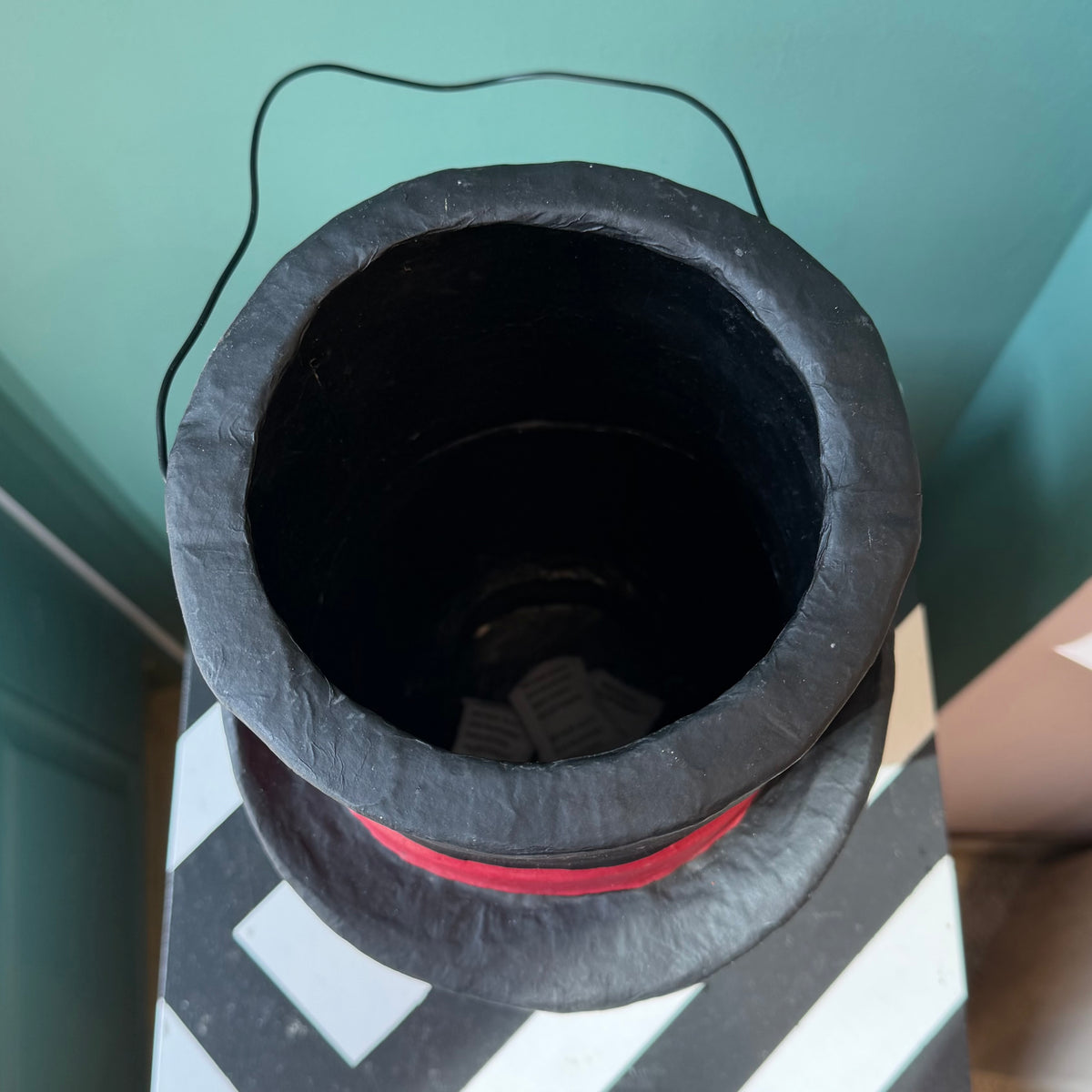 Vintage Inspired Top Hat Skull Candy Bucket
