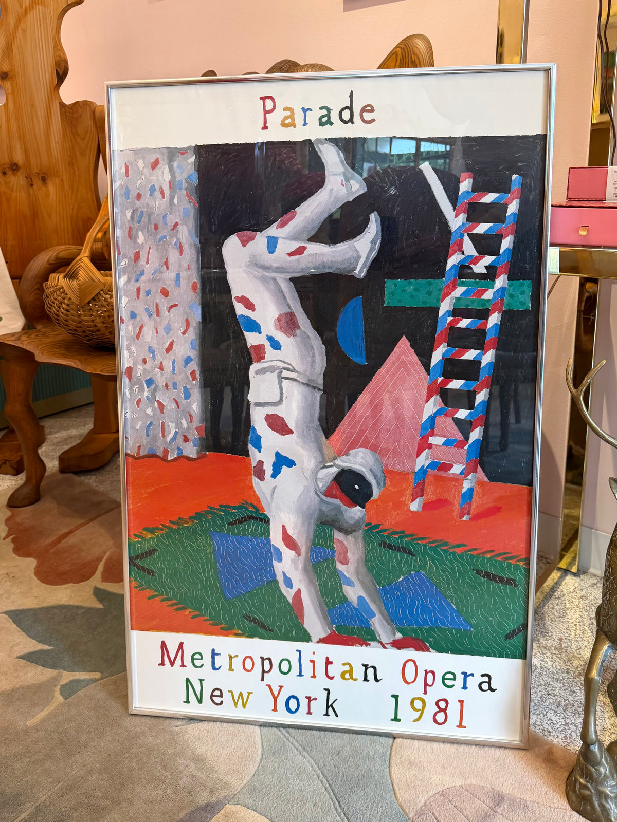 Vintage 1981 "Parade" Exhibition Poster by David Hockney