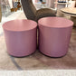 Vintage 1980’s Rolling Mauve Laminate Drum Side Table