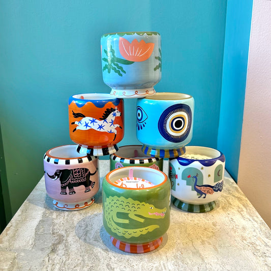 'A DOPO' Hand Painted Ceramic Candle by Paddywax