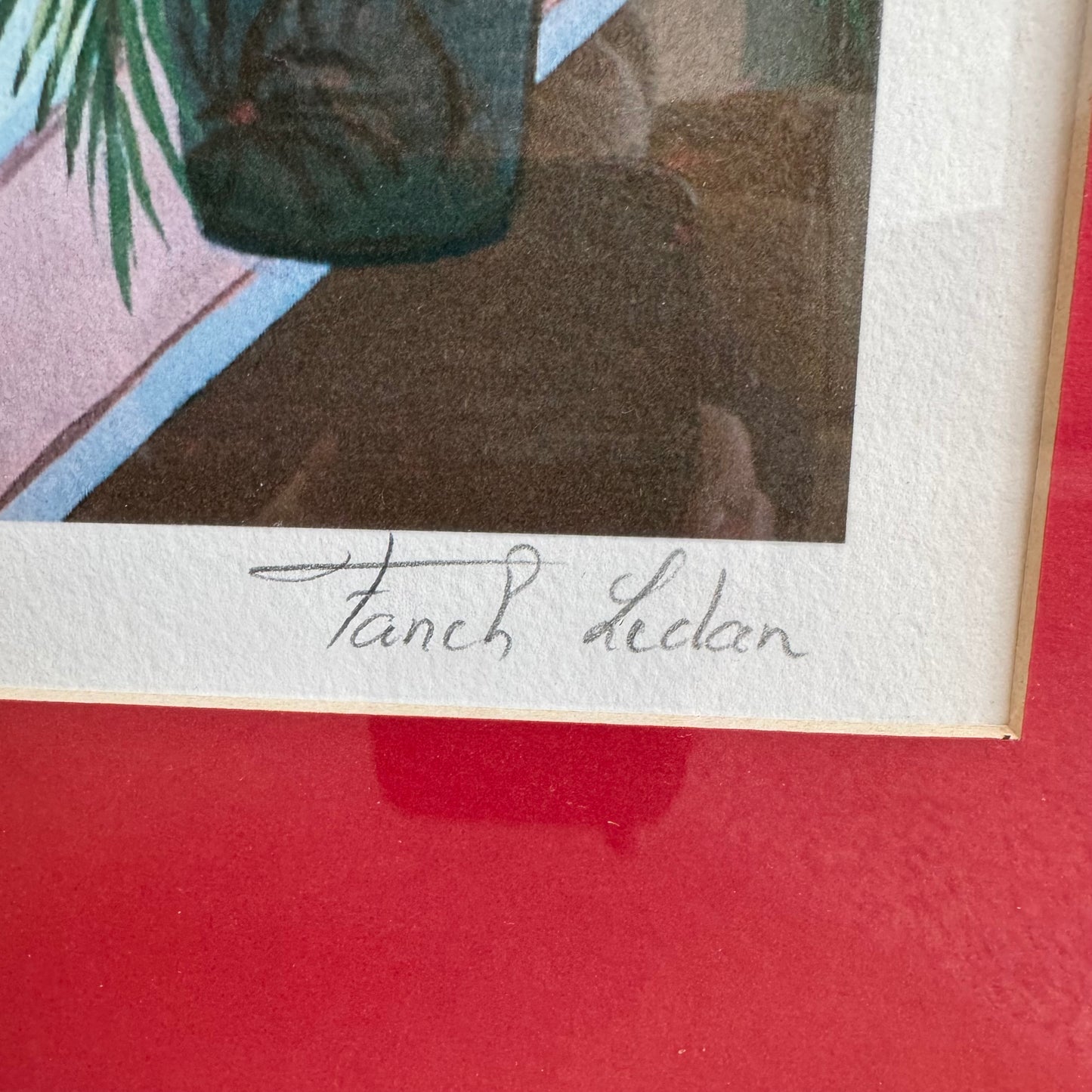 Vintage Framed Limited Edition Serigraph Titled "Moonlight Sonata" By Fanch Ledan, Signed