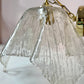 Vintage Mazzega Style Murano Glass Handkerchief Pendant Light Fixture
