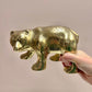 Vintage Solid Brass Bear Statue