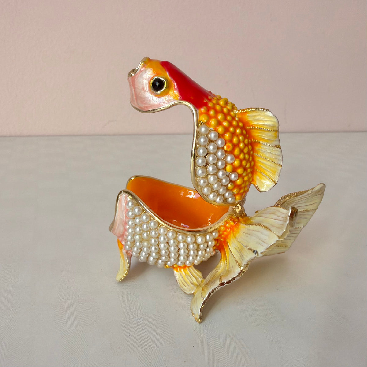 Jeweled Koi Fish Trinket Box
