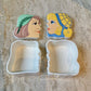 Vintage Pair of 1978 Maid Marian & Robin Hood Kissing Trinket Boxes