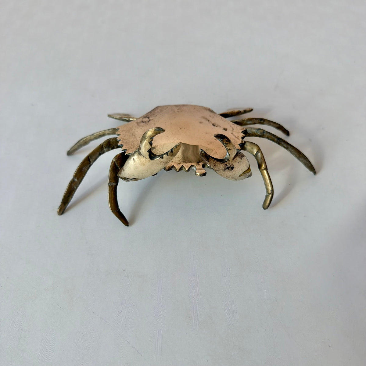 Vintage Brass Crab Ashtray