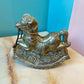 Vintage Metal Rocking Horse Figurine