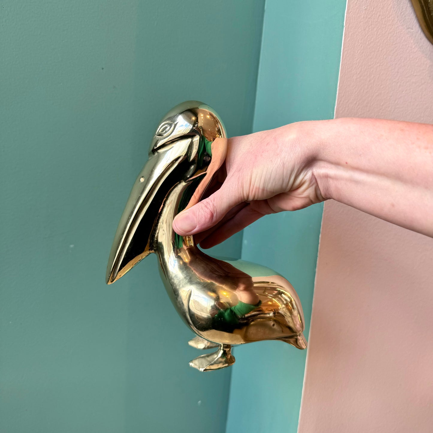 Vintage Brass Pelican Statue