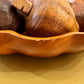 Mid Century Carved Monkey Pod Wooden Fruit and Bowl