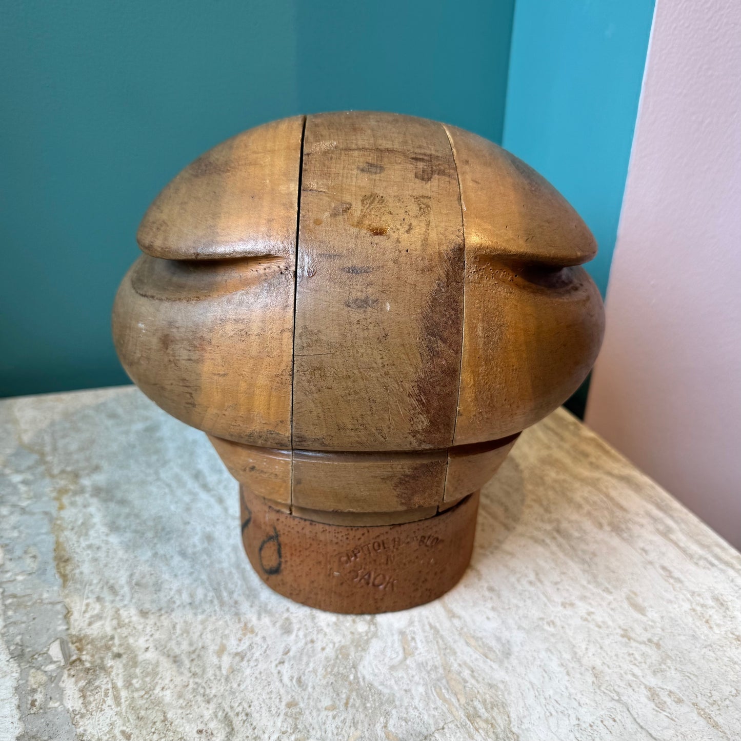 Antique 5 Piece Wooden Milliners Hat Block