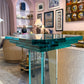 Vintage Stacked Glass Pedestal 36.5”