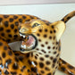 Vintage Mid-Century Ceramic Fighting Leopards Sculpture (as is)