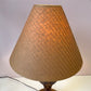 Mid Century Turned Mixed Wood Lamp W/Shade