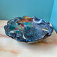 Vintage Colorful Murano Style Hand Blown Glass Bowl
