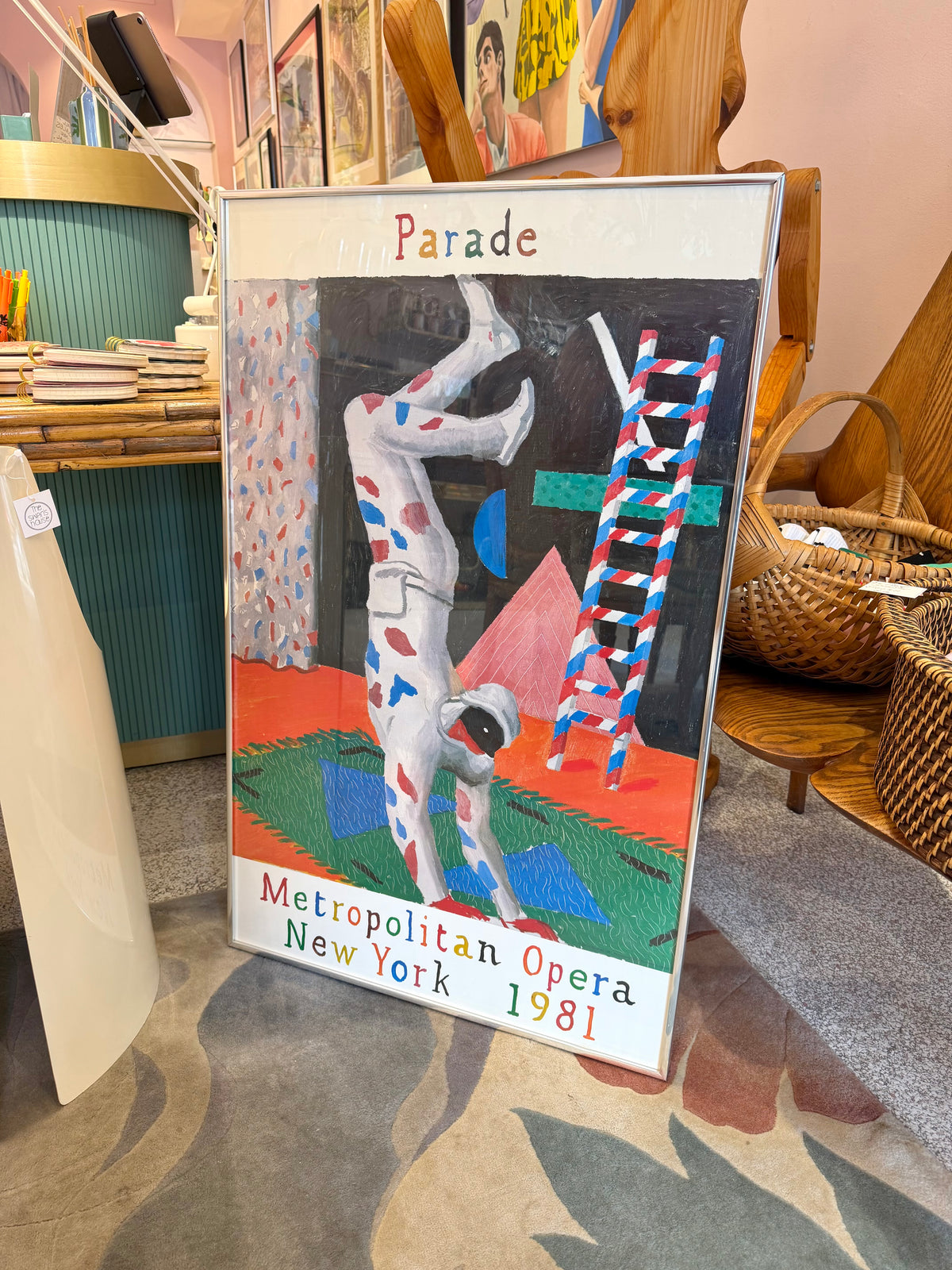 Vintage 1981 "Parade" Exhibition Poster by David Hockney