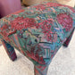 Vintage 1980’s Graphic Floral Upholstered Parson’s Ottoman Bench
