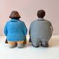 Vintage Chubby Business Couple Money Banks Attributed to L’Aquilone Italy