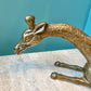 Vintage Brass Sitting Giraffe Statue