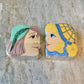 Vintage Pair of 1978 Maid Marian & Robin Hood Kissing Trinket Boxes