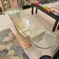1980s Tessellated Marble and Glass Console Table by Casa Bique