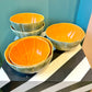 Set of 5 Vintage Cantaloupe Melon Bowls by Bordallo Pinheiro Portugal