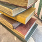 Vintage Maitland Smith Style Wooden Stacked Books Side Table