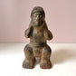 Vintage Mid-Century Aztec-Style 'Figure Carrying a Basket' Clay Pottery Planter (as is)