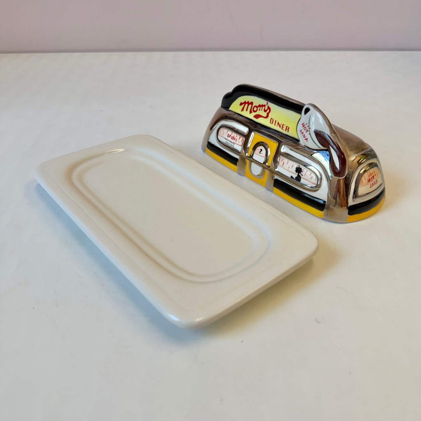 Vintage "Mom's Diner" Butter Dish by Henry Cavanagh
