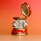 Red & Gold Carousel Trinket Box