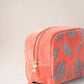 Coral Velvet Makeup Bag by Elizabeth Scarlett