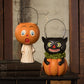 Vintage Inspired Black Cat in Pumpkin