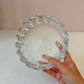 Vintage Kosta Boda Art Glass Sunflower Catchall Bowl