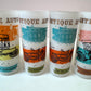 Vintage Set of 6 Anchor Hocking “Antique Autos” Frosted Glass Tumblers