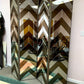 *ON HOLD. Vintage 4 Panel Chevron Mirrored Screen/Room Divider